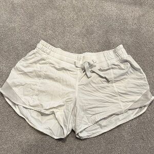 Lululemon White Drawstring Shorts